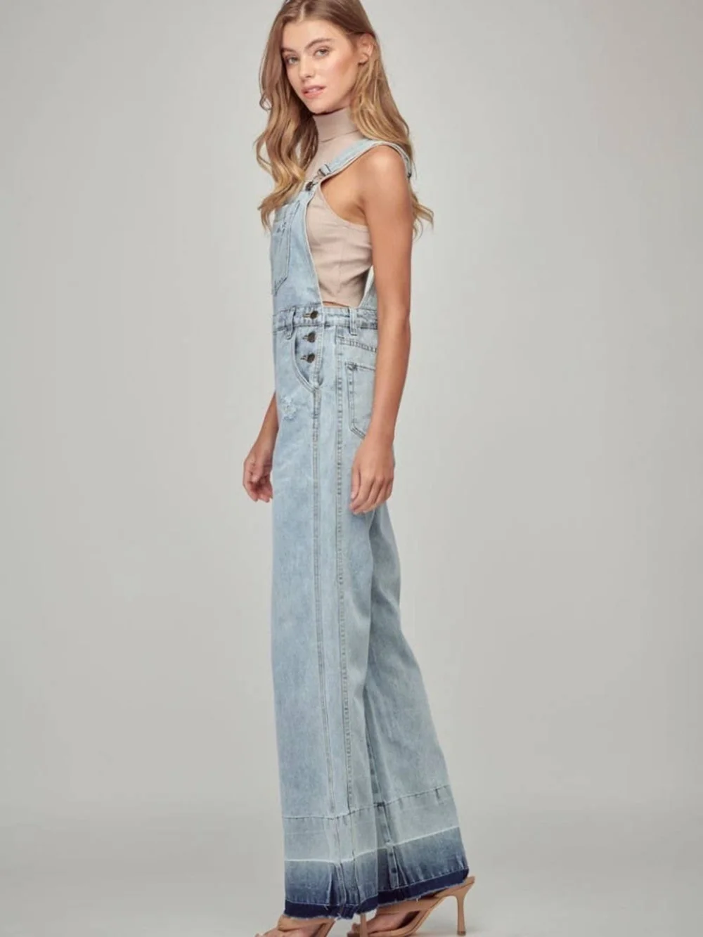 ******NWT******** Nature Denim Flare Fit Denim Overalls - Picture 5 of 6